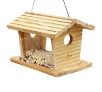 Mangiatoia per uccelli, in legno, per colibrì, accessori per uccelli, per fringuelli selvatici, cincate, cortile, portico, sentiero, balcone, parco