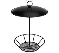 Mangiatoia per uccelli in metallo, da 30 cm, da appendere, per esterni, per giardino, robusto supporto per torta in ferro per uccelli selvatici, colibrì, fringuelli, patio, balcone, cortile