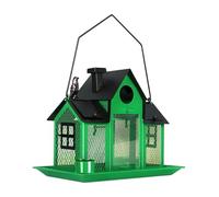 Mangiatoia per uccelli in metallo da appendere, decorativa, per giardino e patio, fringuelli