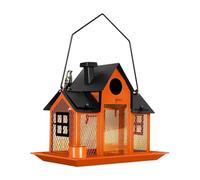 Mangiatoia per uccelli in metallo resistente alle intemperie Grande capacità Alimentatore per casa appesa per uso esterno Natura Stazione di alimentazione per uccelli selvatici