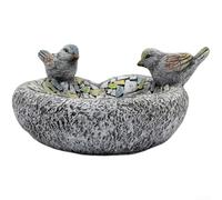 Mangiatoia per uccelli in resina sintetica, da appendere, stile rustico | Affascinante design rustico, forme geometriche, esalta la bellezza del patio, ornamento da giardino, fascino senza tempo