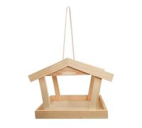 Mangiatoia per uccelli - mangiatoia per uccelli in legno per esterni, supporto decorativo per uccelli selvatici, decorazione da giardino per animali selvatici, soluzione durevole per animali domestici