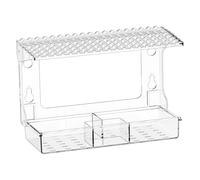 Mangiatoia per uccelli, mangiatoia per uccelli, per esterni, trasparente, con per la decorazione del giardino, giardino, terrazza, amanti della natura