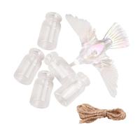 Mangiatoia per uccelli per esterni, accessorio per uccelli trasparente, a prova di perdite, per cibo e acqua sulla terrazza, in giardino e nella voliera con fringuelli