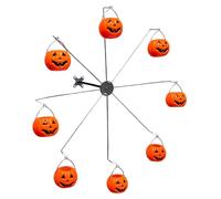 Mangiatoia per uccelli per esterni, con otto secchi di zucca, decorazione di zucca, per giardino, terrazza, prato, cortile