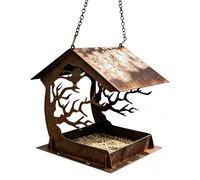 Mangiatoia per uccelli per esterni, contenitore antipioggia, mangiatoie per uccelli appendibili per esterni, per giardino, cortile, prato, patio, balcone, portico, terrazza, birdwatching Park