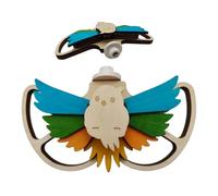 Mangiatoia per uccelli per esterni, giocattolo da allenamento per uccelli, giocattolo masticabile con fori per il cibo, per calopsitta, parrocchetto, cortile, giardino, all'aperto