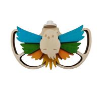 Mangiatoia per uccelli per esterni, mangiatoia per uccelli in legno, giocattolo masticabile con fori per il cibo, per calopsitta, , parrocchetto, cortile, giardino, all'aperto