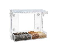 Mangiatoia per uccelli per esterni, robuste ventose, decorazione da | Mangiatoia trasparente per colibrì, accessorio per mangime per uccelli, per osservazione della natura in giardino, balcone