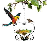 Mangiatoia per uccelli per esterni, vassoio in ferro a forma di resistente | Mangiatoia per uccelli da balcone | per guardare il patio, osservare animali domestici, voliera, fringuelli
