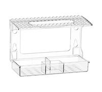 Mangiatoia per uccelli per finestre, dispenser trasparente con vista sulla natura, contenitore alimentare a trasparente per decorazione giardino esterno