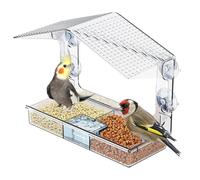 Mangiatoia per uccelli per finestre Resistente alle intemperie | Mangiatoia da finestra per giardino, balcone, terrazza e spazio esterno per intrattenere gli uccelli in inverno guardando e