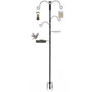 Mangiatoia per uccelli, piccola mangiatoia per uccelli da esterno, in metallo resistente, contenitore per la sala da pranzo per patio, balcone, cortile, terrazza, fringuelli e pappagallini