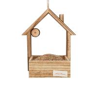 Mangiatoia per uccelli - Piccola mangiatoia per uccelli da esterno, tavolo per uccelli selvatici sospesi | Mangiatoie in legno resistenti con coperchio superiore di riempimento per uccelli, perfette