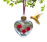 Mangiatoia per uccelli piccoli mangiatoia per colibrì mangiatoia per acqua per api a forma di cuore, piccola mangiatoia per colibrì a forma di bottiglia a forma di amore, forniture di alimentazione a