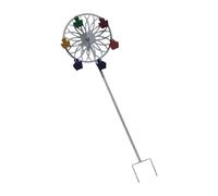 Mangiatoia per uccelli rotante con ruota panoramica in acciaio inox da giardino decorativa per giardino Scultura per esterni Yard Patio Paesaggio Mangiatoia per uccelli per giardino