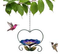 Mangiatoia per uccelli selvatici, decorazione resistente in ferro a forma di, mangiatoia per uccelli in ghisa, per patio, giardino, casa, cortile, fringuelli, pappagalli per guardare all'aperto