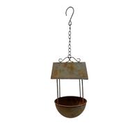Mangiatoia per uccelli selvatici, mangiatoia per uccelli in metallo | Abbeveratoio per uccelli, 41 x 12 cm, per colibrì selvatico, fringuello, patio, portico, cortile, sentiero, ponte, albero