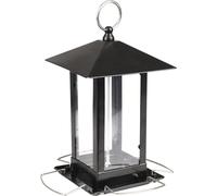 Mangiatoia per uccelli - Silo Kimi in metallo e plexiglass con coperchio rimovibile - 22cm