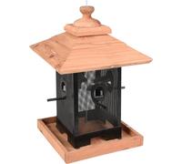 Mangiatoia per uccelli - Silo Zulma in legno di cedro con tetto rimovibile - 32cm