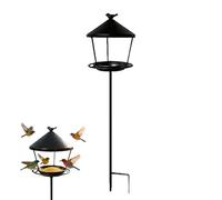 Mangiatoia per uccelli | Stazione di alimentazione selvaggia con protezione antisgranaggio e anti-versamento | Mangiatoia autonoma per uccelli selvatici, per giardino posteriore cortile Prato e spazi