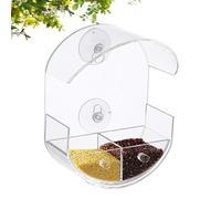 Mangiatoia Per Uccelli Trasparente Da Finestra - Mangiatoia Trasparente Visuale Finestra,Contenitore Cibo Acrilico Antigoccia Rimovibile Per Osservazione Interna Bambini Piccoli Uccelli Balcone Terraz