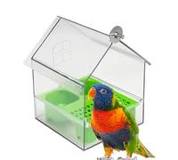 Mangiatoia per uccelli trasparente - Mangiatoie decorative per uccelli | Distributore di acqua e cibo vasca da bagno | Mangiatoia per guardare il cortile | Cucciolo per gli amanti degli animali che