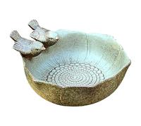 Mangiatoia per uccelli - Vasca per uccelli | Mangiatoia per uccelli per esterni | Mangiatoia per uccelli da finestra | Ciotola per uccelli in ceramica da cortile per decorazione da giardino, grande