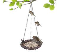 Mangiatoia per uccelli, Vassoio per alimenti in ferro vintage resistente alle intemperie, mangiatoia per uccelli da esterno decorazione del giardino - Da usare per fringuere giardino selvaggio balcone