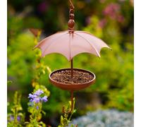 Mangiatoia per uccellini ombrellone in metallo resistente con grande diametro pe