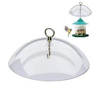 Mangiatoia protettiva per uccelli, 26 x 26 x 8 cm, cupola protettiva da appendere, a cupola per scoiattoli, mangiatoia per della farina, deflettore per proteggere dal sole, deflettore per
