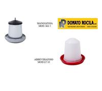 MANGIATOIA PULCINI MOD. KG 5 E ABBEVERATOIO POLLI E GALLINE MOD. LT 10