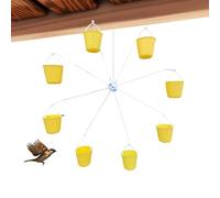 Mangiatoia rotante per tutte le stagioni con 8 secchi di alimentazione durevole resistente alle intemperie rotante pesce persico progettato per rondini passeri fringuelli gialli gazza facile da