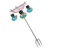 Mangiatoia solare automatica per uccelli con camera di cibo visibile durevole ornamenti esterni per gli appassionati della fauna selvatica del cortile alternativa al bagno per uccelli di durata