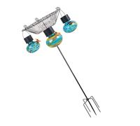 Mangiatoia solare automatica per uccelli con camera di cibo visibile durevole ornamenti esterni per gli appassionati della fauna selvatica del cortile alternativa al bagno per uccelli di durata