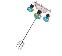 Mangiatoia solare per uccelli colibrì con finestra osservazione Picchetti da antiruggine per santuari per uccelli da balcone Mangiatoia in plastica resistente