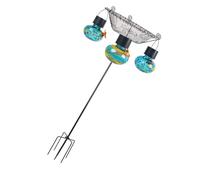 Mangiatoia solare per uccelli colibrì con finestra osservazione Picchetti da antiruggine per santuari per uccelli da balcone Mangiatoia in plastica resistente