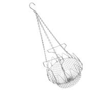 Mangiatoia Sospesa per Polli con Catena, Cestello Pieghevole | Acciaio Inox e Ferro, Design a Cestello, Aggancio Facile, per Galline e Tacchini nel Recinto