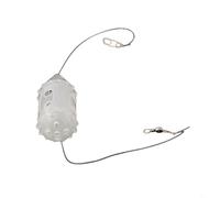Mangiatoia trasparente per larve, progettata per la pesca alla carpa, 6 misure per migliorare le prestazioni di lancio, ideale per tutti gli appassionati di pesca (25 x 61 mm)
