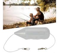 Mangiatoia trasparente per larve, progettata per la pesca alla carpa, 6 misure per migliorare le prestazioni di lancio, ideale per tutti gli appassionati di pesca (34 x 119 mm)