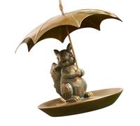 Mangiatoie decorative per uccelli in ferro per animali da appendere all'aperto ornamento con baldacchini scoiattoli gatti cane amichevole giardino arte appeso mangiatoie per uccelli in ferro con