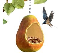 Mangiatoie per colibrì per esterni, mangiatoie per colibrì - Birgin di noci a forma di pera Porta alimenti artistici da giardino - Case per uccelli decorative, decorazioni da giardino, beige po