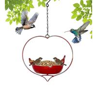 Mangiatoie Per Da Esterno - Stazione Di Alimentazione In Ferro A Forma Di Cuore | Mangiatoia Per Da Appendere Al Balcone | Per L'abbellimento Del Cortile, Guardare Il Patio, Osservare