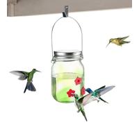 Mangiatoie per per esterni, elegante decorazione trasparente per lattine, con 3 beccucci in silicone per fiori e, per giardino, patio, cortile, balcone, portico