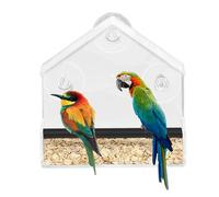 Mangiatoie Per Uccelli Con Vista Finestra - Mangiatoia Trasparente Con Forti Ventose - In Acrilico Attira Colibrì e Cardellini Per Giardino Balcone Terrazzo Albero