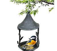 Mangiatoie Per Uccelli Da Collocare All'Esterno - In Metallo Con Stile Retro Per La Decorazione Del Portico - Mangiatoia Per Uccelli Stile Vintage | Ad Uso Giardino Cortile Balcone Portico E