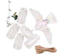 Mangiatoie Per Uccelli Da Esterno | Antigoccia Piccoli Trasparenti Per Alimentazione - Mangiatoia Per Colibrì Da Finestra | Per Giardinaggio Cibo Acqua Esterno Patio Osservazione Interno Casa Voliera