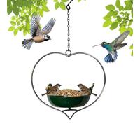 Mangiatoie per Uccelli da Esterno - Cuore in Ferro a Forma di Decorazione,Alimentatore in Ghisa per Uccelli,per Cortile Patio Osservazione Alimenti Acqua Animali Domestici Voliera