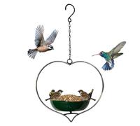 Mangiatoie per Uccelli da Esterno,Decorazione a Forma di Cuore in Ghisa Resistente alle Intemperie | Alimentatore Ornamentale per Uccelli | per Cortile Patio Osservazione Alimenti Acqua Animali Domest