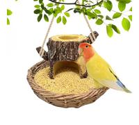 Mangiatoie Per Uccelli Da Esterno Decorazioni Resina A Forma Di Ceppo | Resistente agli Scoiattoli Per Giardino Balcone Finestra Per Attrarre Fauna Selvatica